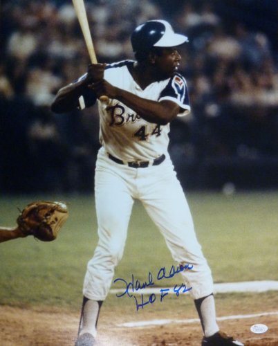 Hank Aaron Autographed Altanta Braves 16x20 Photo w HOF 82B00CQBUVP0