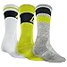 Nike Men's 3-pk Dri-fit Cushioned Crew Socks for shoe sizes 8-12 and 12-15 (Large, Black/Cyber/White)