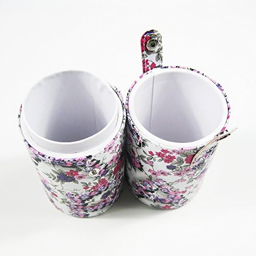 Laifeiya - Big Size Cosmetics Kabuki Makeup Brush Set Cup Holder Refillable Containers (Purple)