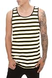 RUDE Black Yellow And White Striped Tank Top