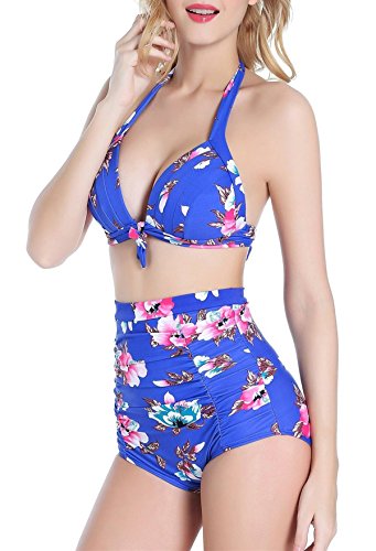 American Trends Women's Vintage High Waist Retro Bikini Swimsuit Set Swimwear