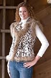 Women's Leopard Print Fur Vest