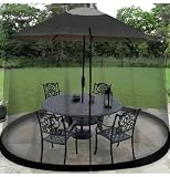 BrylaneHome 71/2 Diam. Screen (Fits 6-7 1/2 Umbrellas) (BLACK,0)