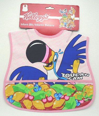 ケロッグ ビニールビブ ピンク