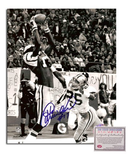 Harold Carmichael NFL Philadelphia Eagles Hand Signed 8x10 Photograph Vs Cowboys B&W