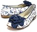 Taryn Rose Women's Babe Ballerina Flat,White Patent/Denim,37.5 EU (US Women's 7.5 M)