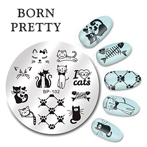 Born Pretty Round Nail Stamp Template