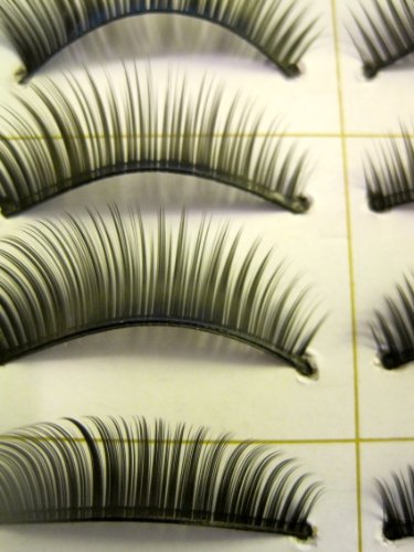 Taobaopit 10 Pair Natural Long Black False Eyelashes
