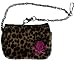 Womens Leopard Print Zip Coin Purse with Red Skull