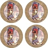 Set of Four StampedeNora Butler Occasions Drink Coasters - Style VNL1 by Gift Warehouse