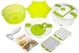 Genius 26171 Salat Chef JUNIOR Schneid- und Schleuder-Set, 9-teilig