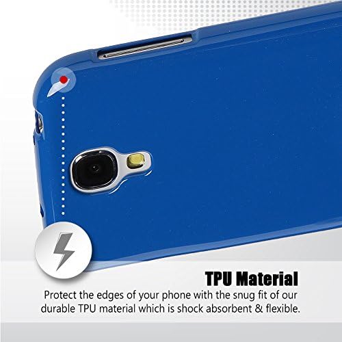Galaxy S4 Case, [Ultra Slim Fit] Goospery® Color Pearl Jelly Case *Slight Pearl Glittery Sheen* [Anti-Yellowing & Anti-Discoloring] Premium TPU Cover [Shock Absorption] for Samsung Galaxy S4 - Blue