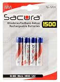 Sacura - 4 piles rechargeables ( accus ) AAA / LR3 NiMH 1500mAh