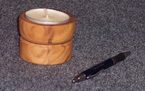 Vermont Bowl Mill Hand-crafted Butternut Tea Light and Base