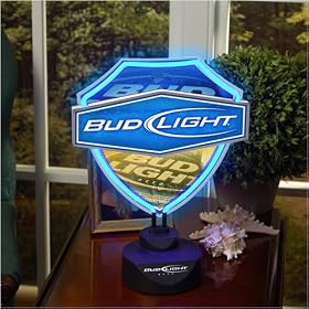 13 Officially Licensed Bud Light Anheuser Shield Neon Table Lamp by 