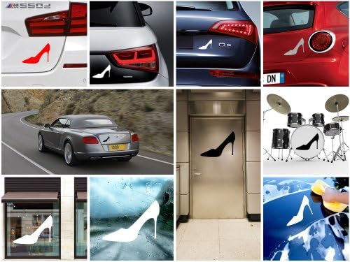 Decals Decal High Heel Women Shoe Tablet Laptops Weatherproof Sports White (7 X 5.11 In)