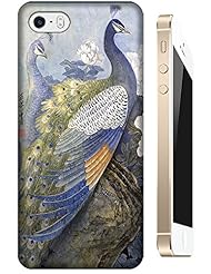 Wireless: The Chinese painting with Peafowl White beautiful flowers cell phone cases for Apple Accessories iPhone 5/5S - Youai