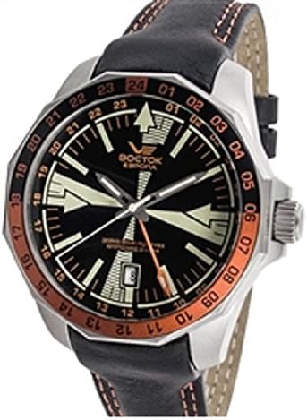 Vostok Europe Radio Room Russian Watch Black Dial w/ Orange 2426/2255220