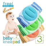 Baby Knee Pads for Crawling (3 Pairs) - Adjustable Breathable Waterproof Safety Protector for Babies, Toddlers, Infants, Boys, Girls, Kids