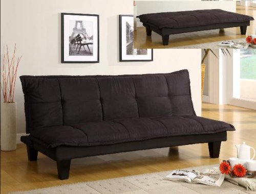 Margo Black Adjustable Sofa Bed Futon