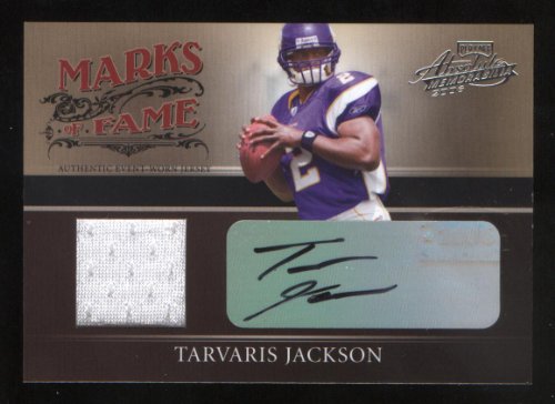 Tarvaris Jackson Autograph Rookie 2006 Donruss Playoff Absolute Memorabilia Marks of Fame Card #MF-29 Certified Autograph #003/100 Signed RC Minnesota Vikings