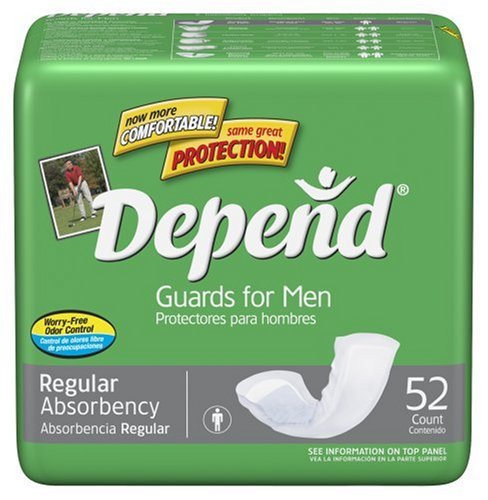Depend Guards For Men, 52-Count Packages (Pack of 4)