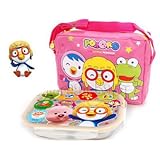 Pororo stainless airtight Lunchbox Bento Box Plate PINK