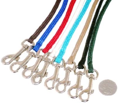 Midnight Pet Products Light Weight Braided Nylon Snap Lead 4 FOOT X 1/4 INCH Black