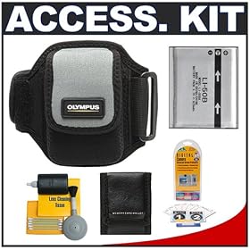 Olympus Soft Neoprene Armband Case + Li-50B Battery + Accessory Kit for Olympus Stylus... by Olympus