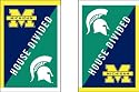 University of Michigan and Michigan State University - House Divided Flag - Regular Size