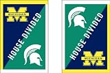 University of Michigan and Michigan State University House Divided Regular Size Flag