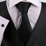 Mens Dress Vest/waistcoat Solid Black Formal Vest/waistcoat for Wedding Gift Set Match Necktie for Men, Cufflinks, Handkerchief, Solid Bow Tie for Suit Vs1003