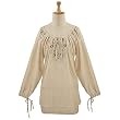 Tonal Rib Check Peasant Blouse (Petite, Tall & Misses Sizes XS-3X)