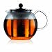 Bodum Assam 34-Ounce Glass Teapot with Stainless-Steel Filter
