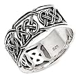 Sterling Silver Ring - 12mm Band Width in Sizes: 8-15