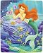 Disney Ariel & Bubbles Little Mermaid New Raschel Plush Throw Blanket