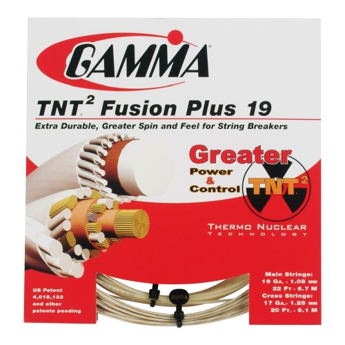Gamma TNT2 Fusion Plus 19G Tennis String, Natural