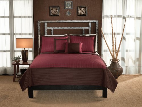 Lifestyles, Barclay Collection, Queen Quilt Set, Red