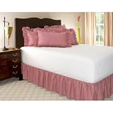 Solid Ruffled Bed Skirt with 18 Drop