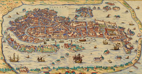 Old Venice Map Wooden Jigsaw Puzzle