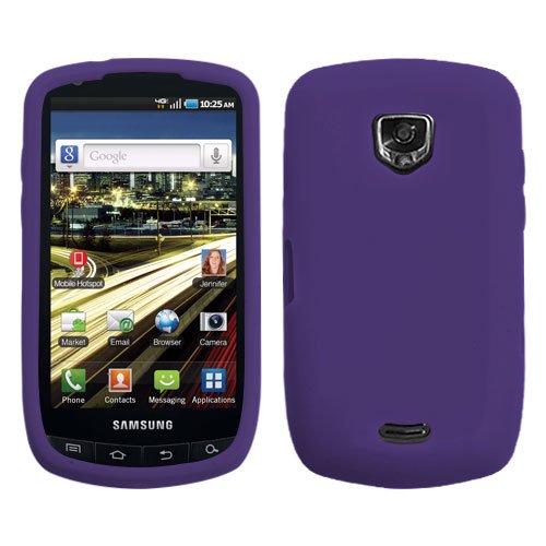 Solid Dark Purple Silicone Skin Gel Cover Case For Samsung Droid Charge i510