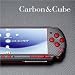 decotto PSP-3000専用着せ替えシート カーボン-キューブダークグレー柄 2面セット