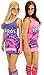 TV Store Women's/Junior's Nerds 1980s Candy Halloween Tunic Costume Dress (With Glasses)