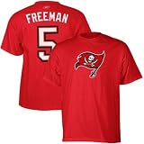 NFL Reebok Tampa Bay Buccaneers #5 Josh Freeman Red Scrimmage Gear T-shirt (XX-Large)