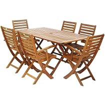 Napoli Rectangular Folding 6 Seater Garden Furniture Set