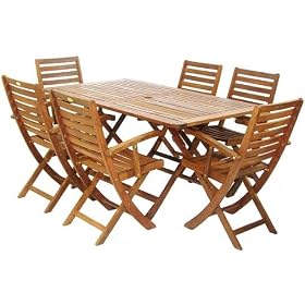 Napoli Rectangular Folding 6 Seater Garden Furniture Set