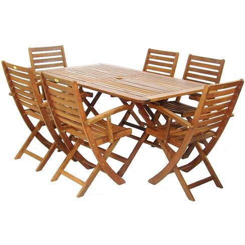 Napoli Rectangular Folding 6 Seater Garden Furniture Set