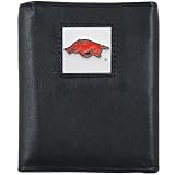 Arkansas Razorbacks Black Tri-fold Leather Executive Wallet