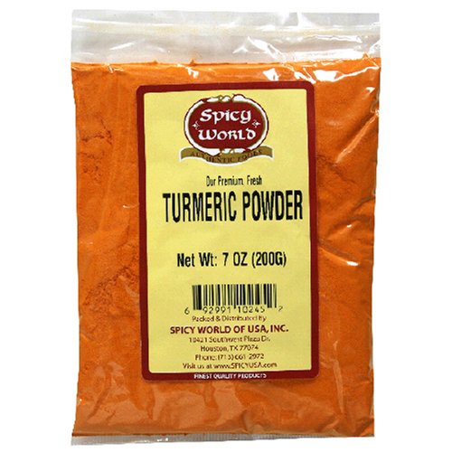 Spicy World Turmeric Powder, 7-Ounce Bags (Pack of 6)