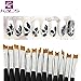 KADS 13pcs/set Fibre Nail Manicure Flower Brush for Nail Salons and Household Manicure Tools